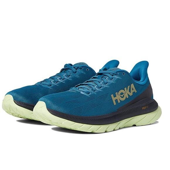 HOKA Mach 4 Mesh in Blue Coral Black Combo Size 7D. - Picture 12 of 14